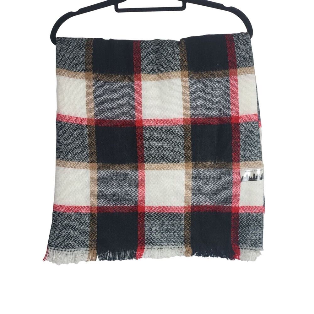 Manhattan Scarf Company Womens Scarf 75X24 Inch Plaid Multicolor